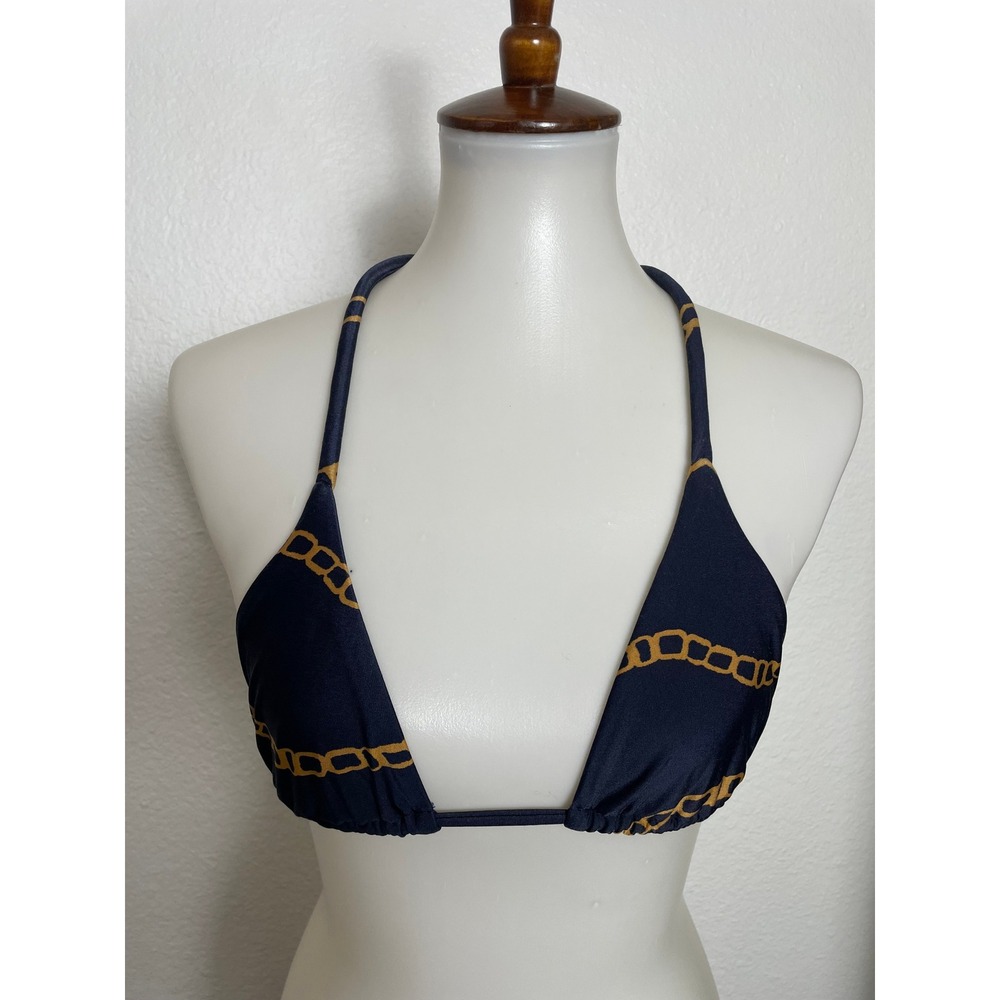 ViX Bikini Top Swim Women S Chain Print Braided T-Back Leanne Summer Beach